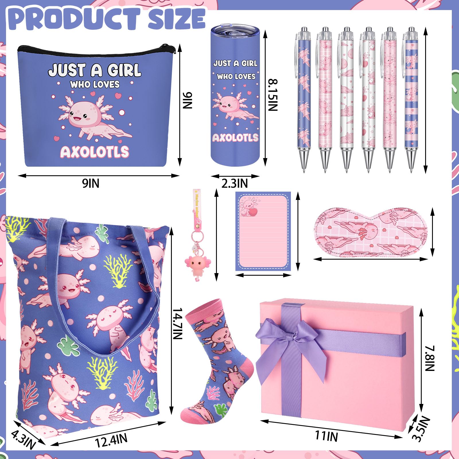 Taza Wonderjune Axolotls de 20 oz, duradera para bebidas calientes o frías.