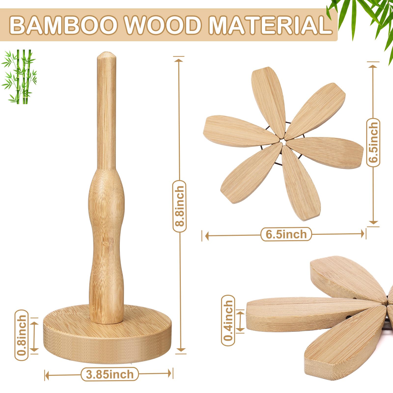 Wonderjune trivet madera natural árbol navideño resiste el calor de ollas y sartenes.