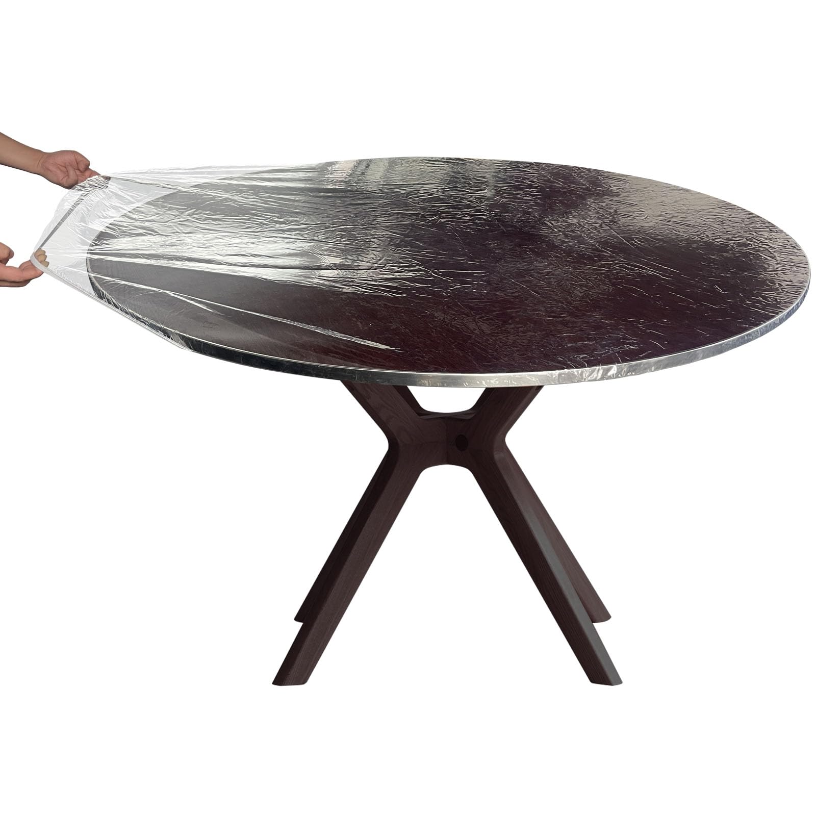 Wonderla funda para mesa vinil transparente con ajuste elástico para mesas de 40-44 pulgadas