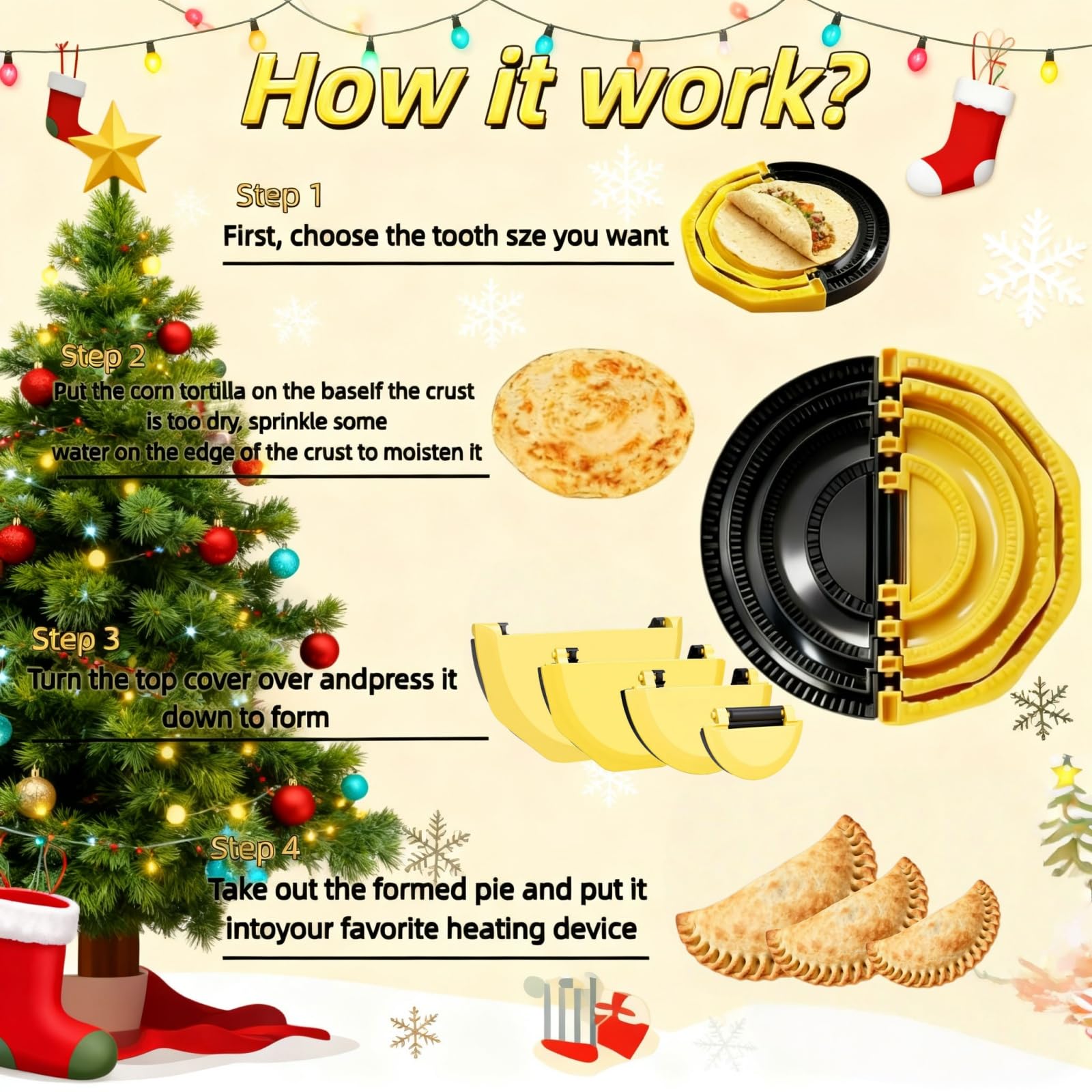 WonStep sellador de tortillas de 6 pulgadas para quesadillas caseras.