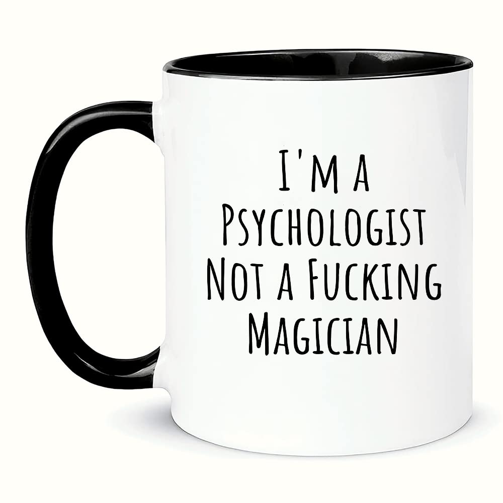 Wonwhew psicologa taza doble cara, perfecta para cafe matutino en la consulta