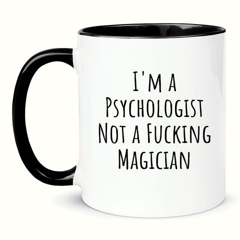 Wonwhew psicologa taza doble cara, perfecta para cafe matutino en la consulta