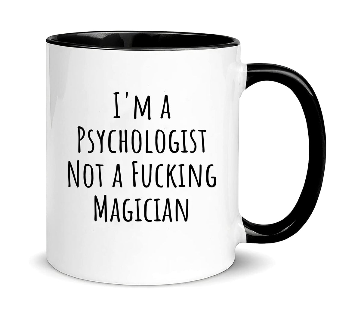 Wonwhew psicologa taza frente con impresion doble, ideal para regalo diario