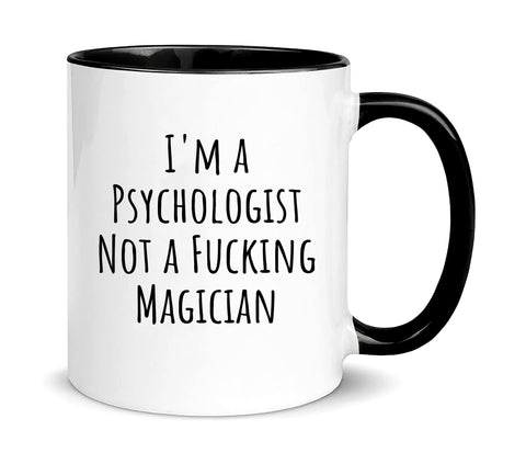 Wonwhew psicologa taza frente con impresion doble, ideal para regalo diario