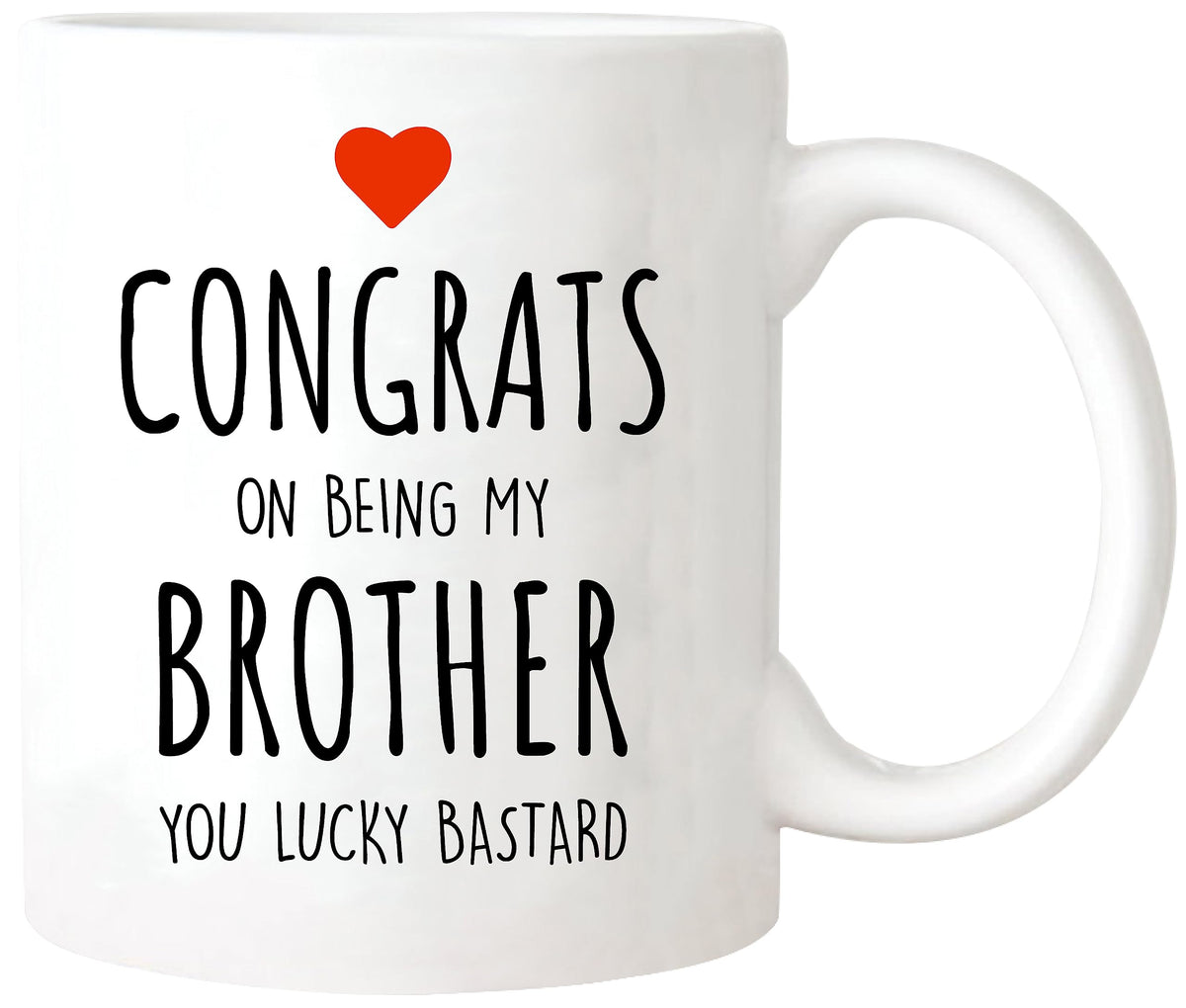 Taza wonwhew con impresión frontal y trasera, ideal para regalo entre hermanos.