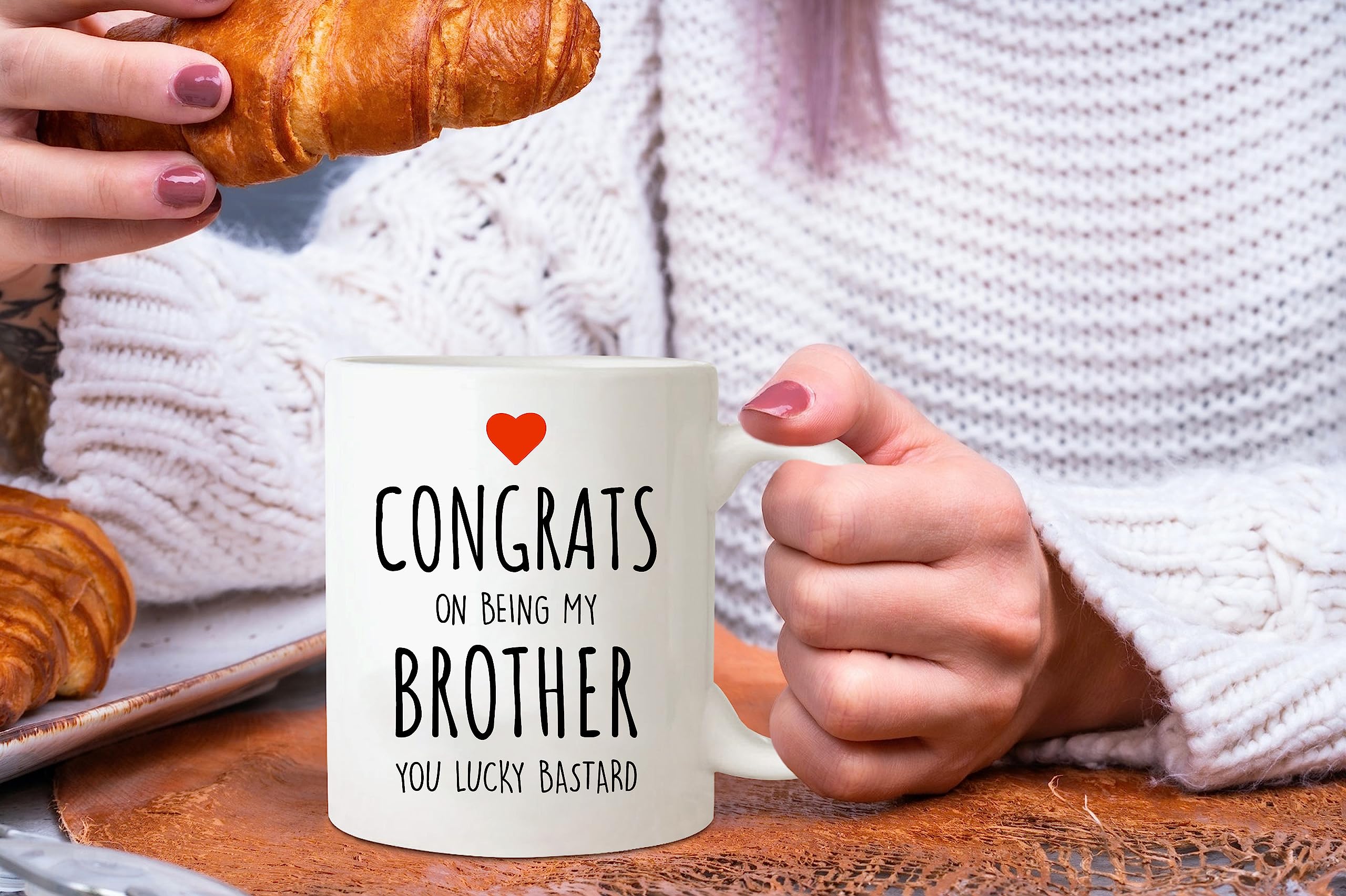 Taza wonwhew de 11oz, tamaño estándar para café y té.
