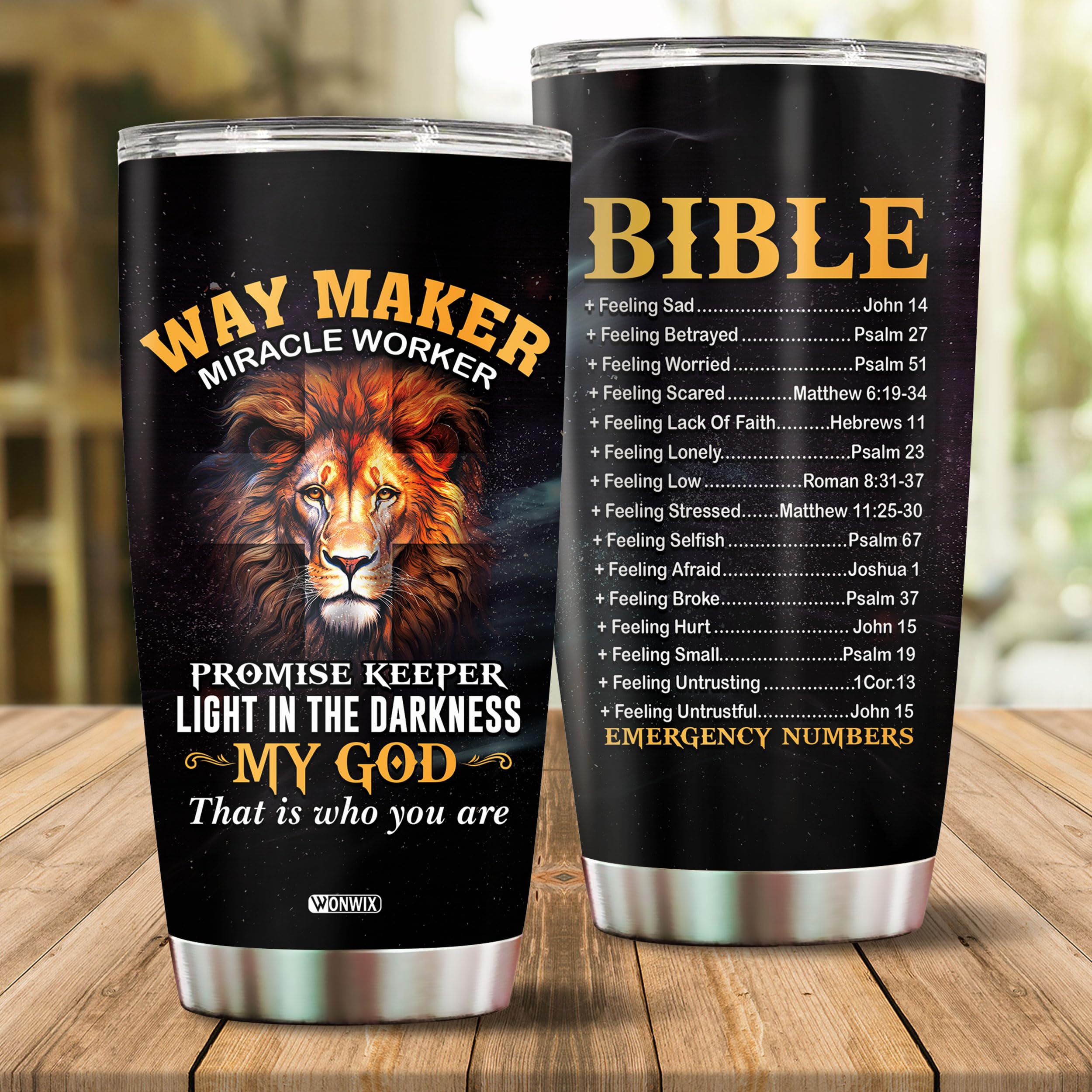 WonWix Tumbler de acero 18/8, duradero y sin sabor metálico.