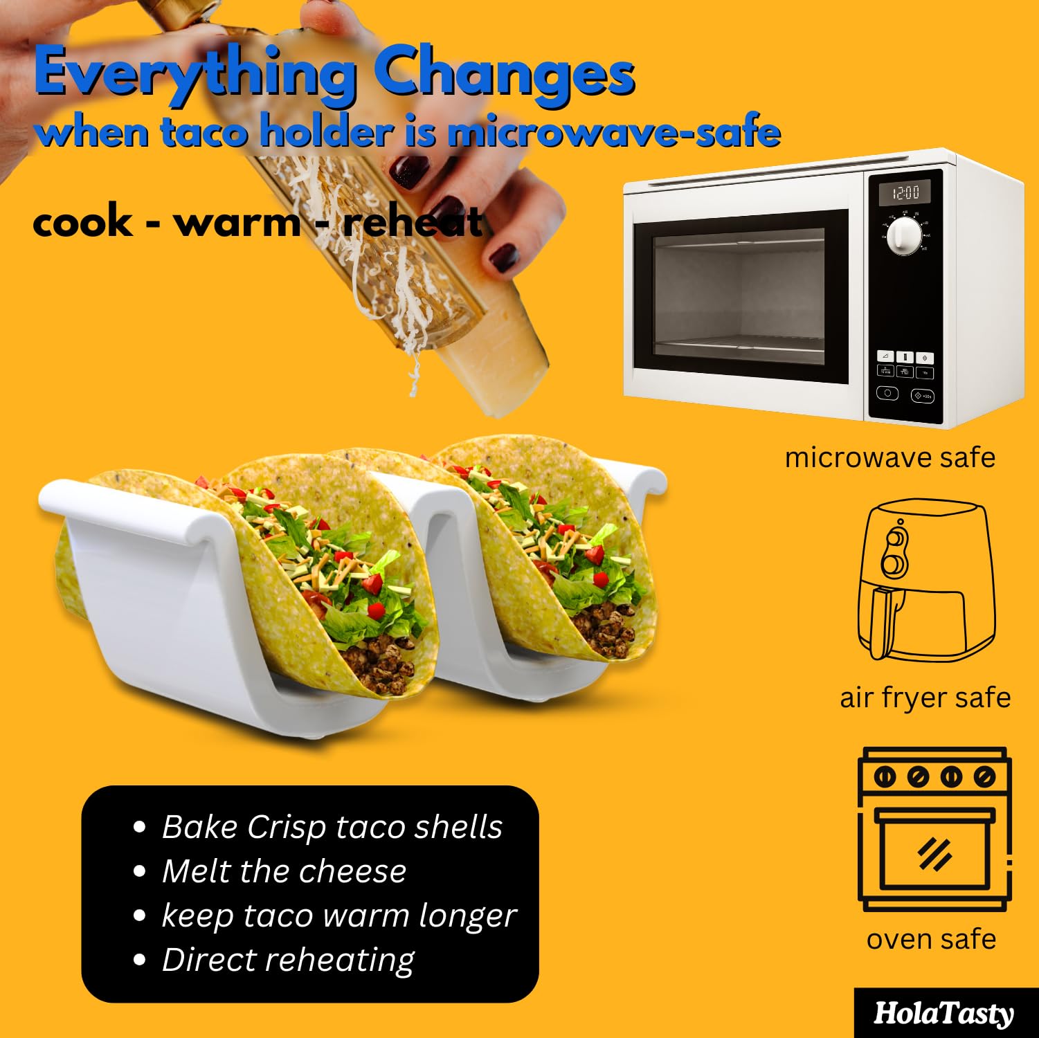 Portatacos HolaTasty Woobud, apto lavavajillas cerámico