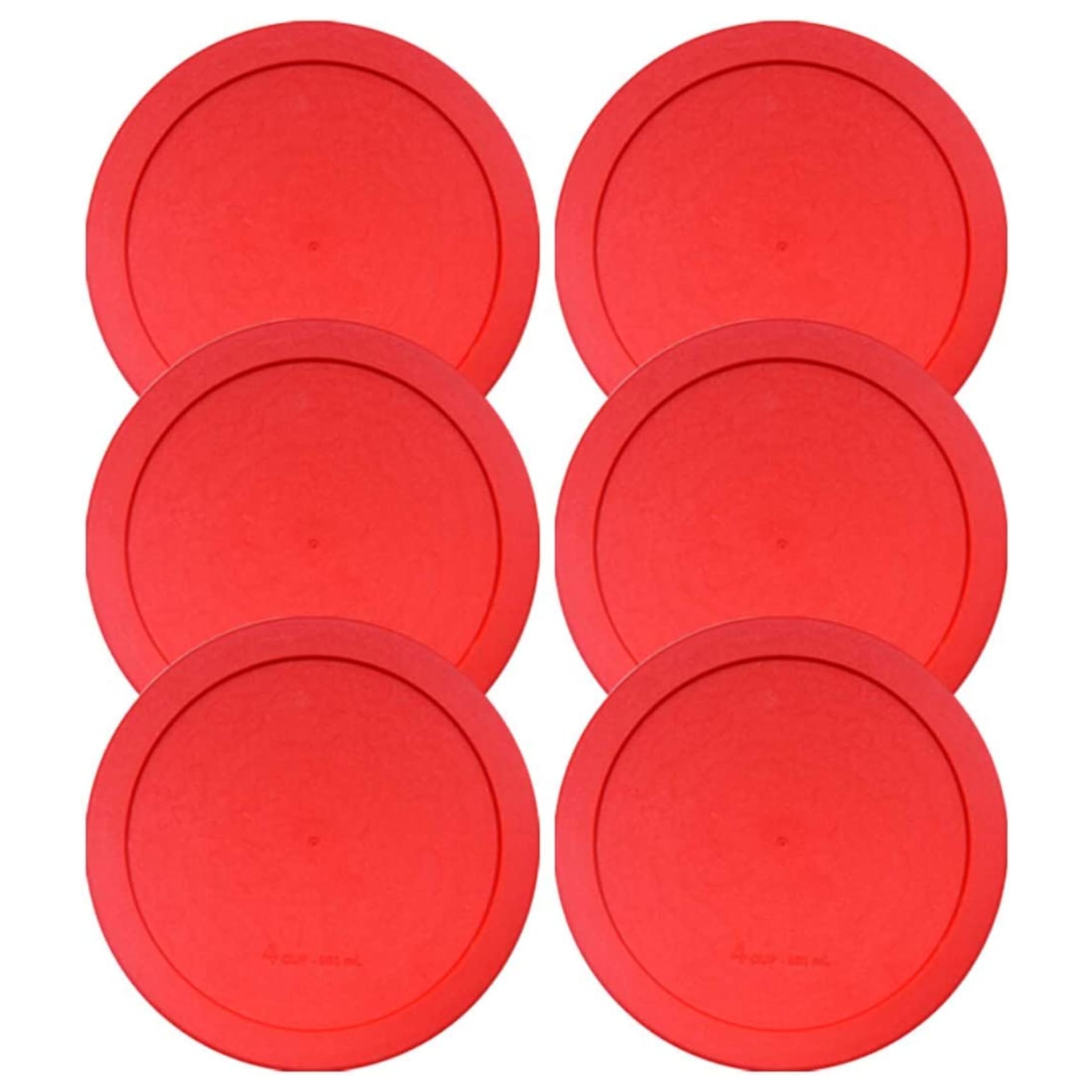 Tapas rojas Wood Grip para tazones Pyrex, evitan fugas en porciones de 2tazas