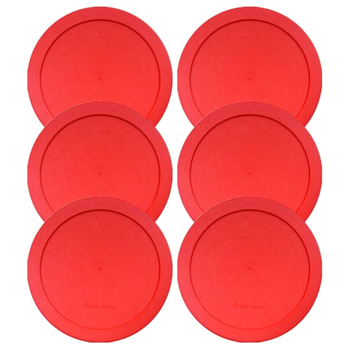 Tapas rojas Wood Grip para tazones Pyrex, evitan fugas en porciones de 2tazas