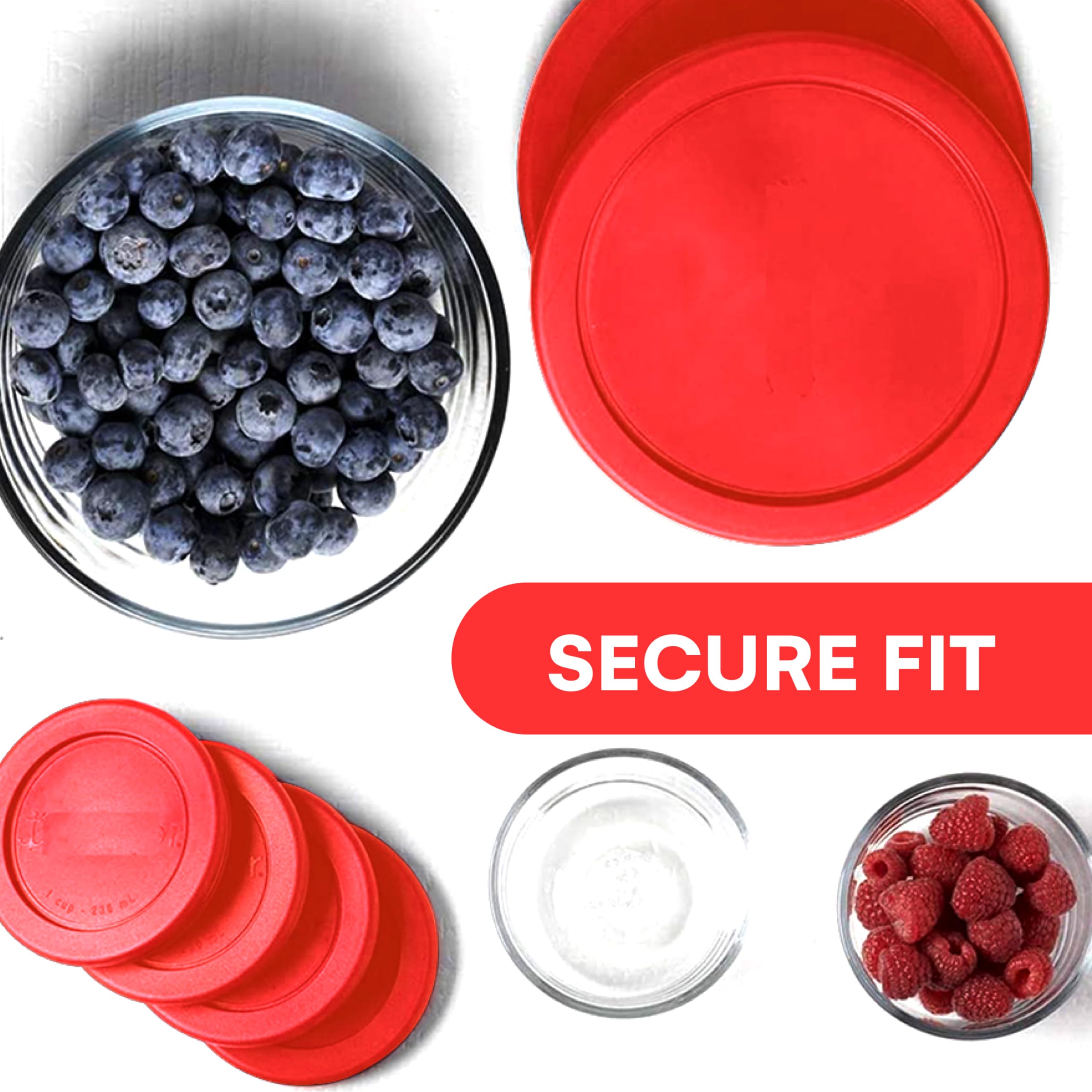 Tapa roja Wood Grip Pyrex para llevar comidas al trabajo