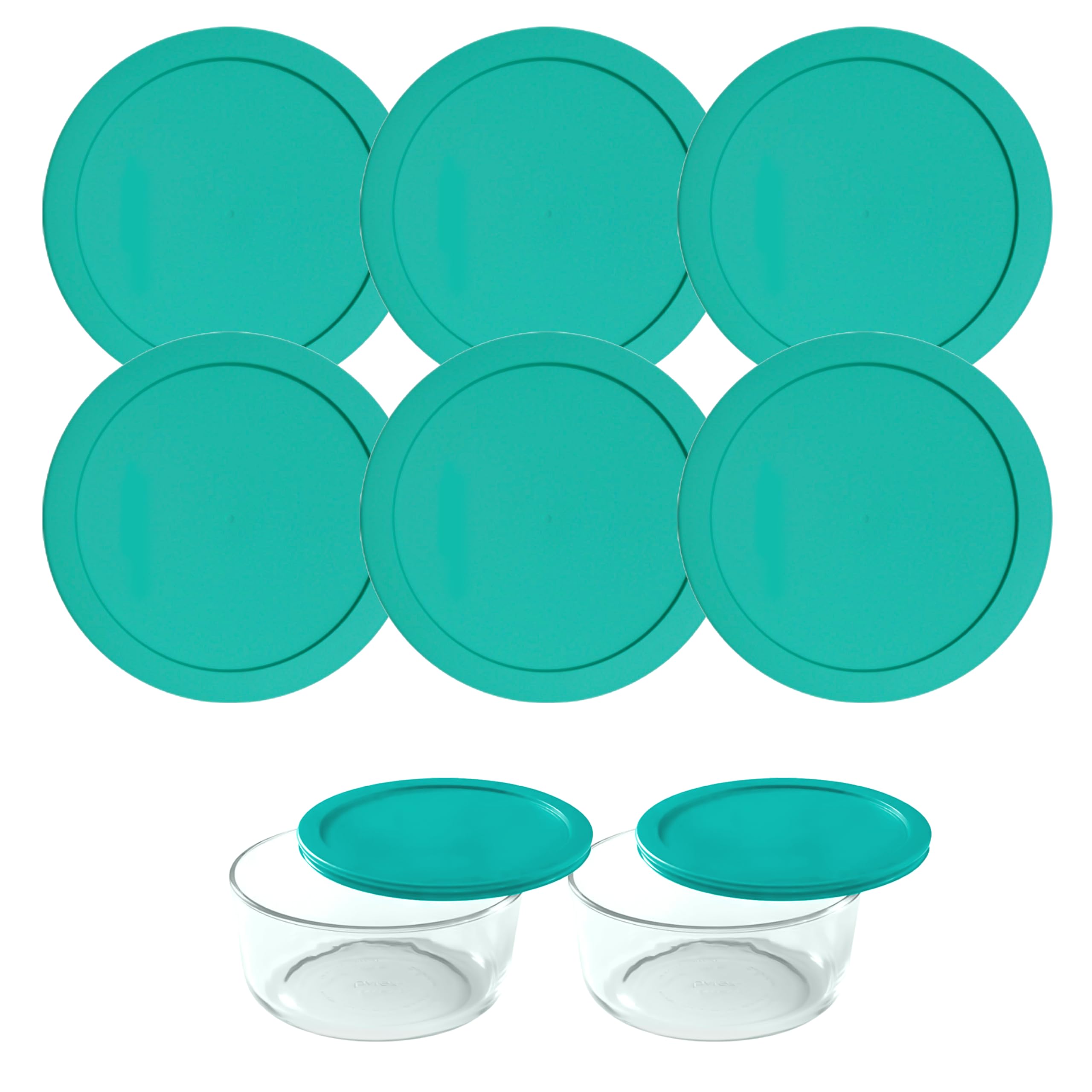 Wood Grip tapas-vidrio-pyrex-anchor-2tazas-verde: tapa firme para recipientes de vidrio 2 tazas.