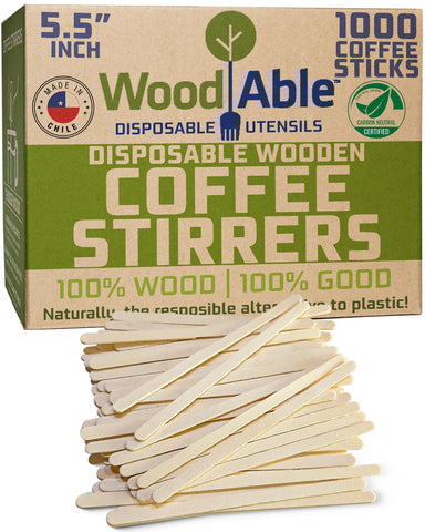 woodable palitos cafe 5-5 pulgadas: revolver con suavidad.