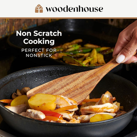 Woodenhouse cuchara de servir de teca, suave al tacto