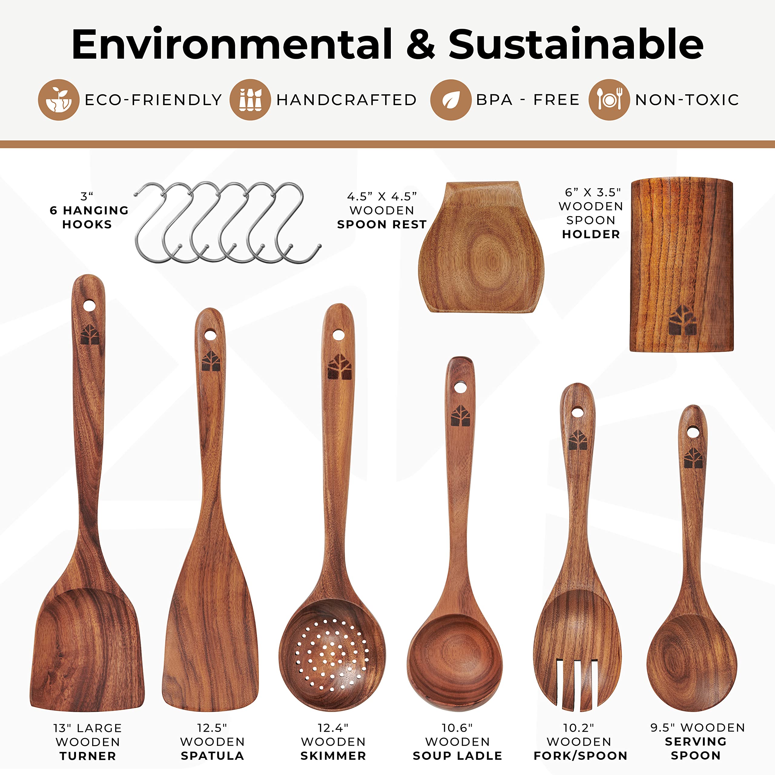 Woodenhouse cucharon-madera-cocina: cuchara robusta para caldos y salsas.