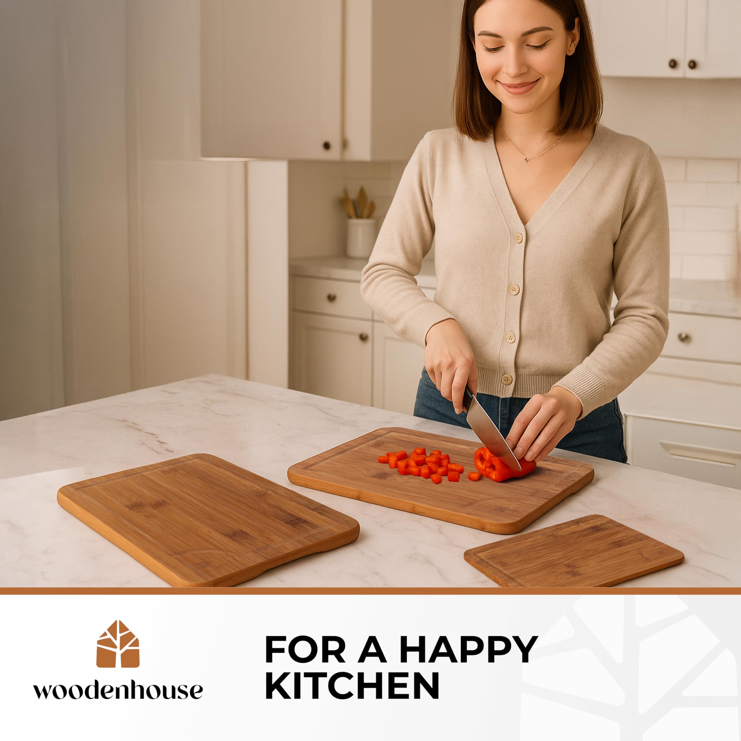 Woodenhouse superficie grande: base estable para preparar varios ingredientes