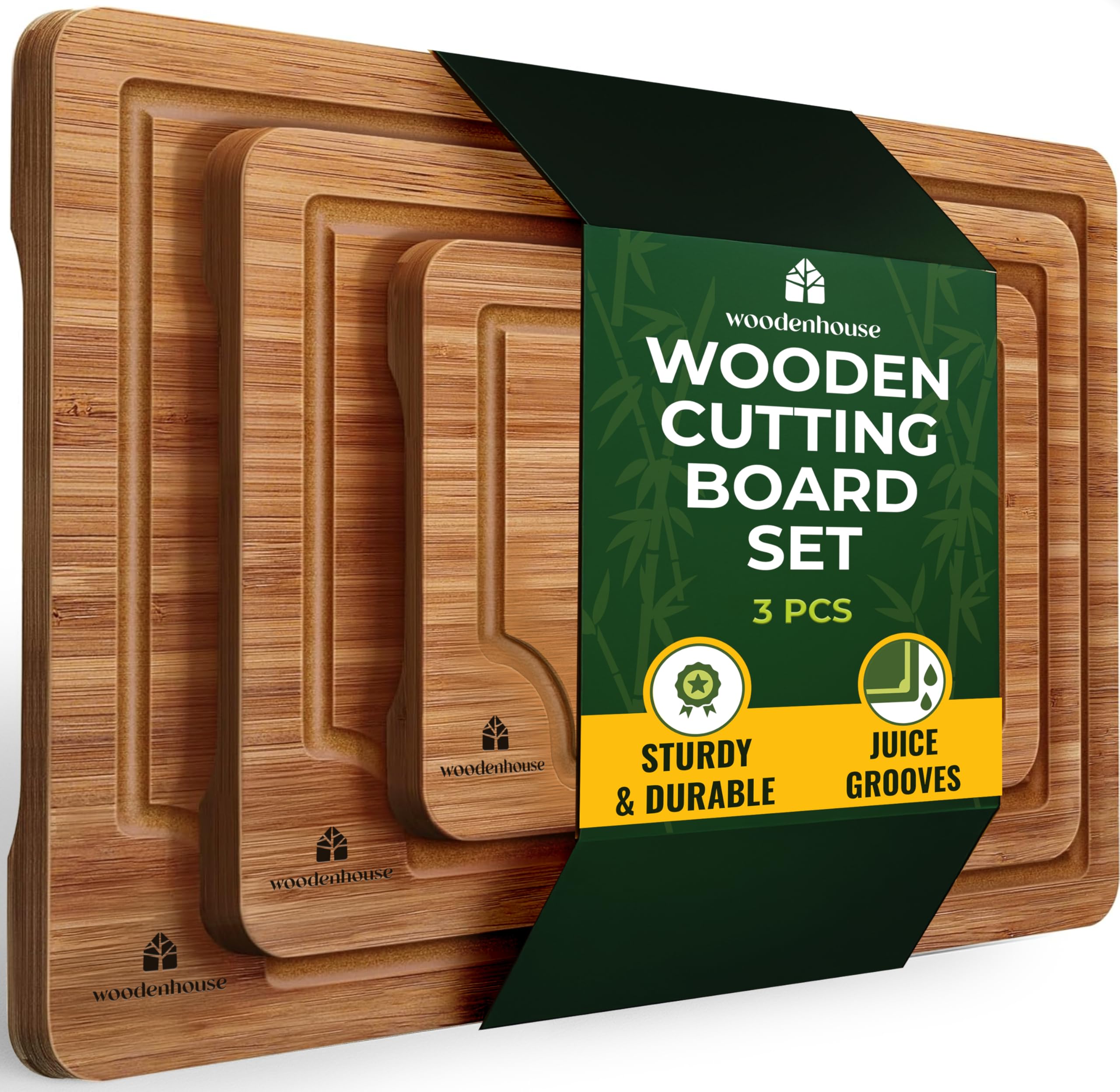 Woodenhouse tablas de cortar 15x10: superficie amplia para carnes y verduras