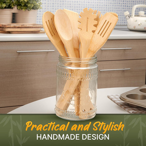 Woodenhouse tenedor ensalada de bambú, ideal para servir y mezclar