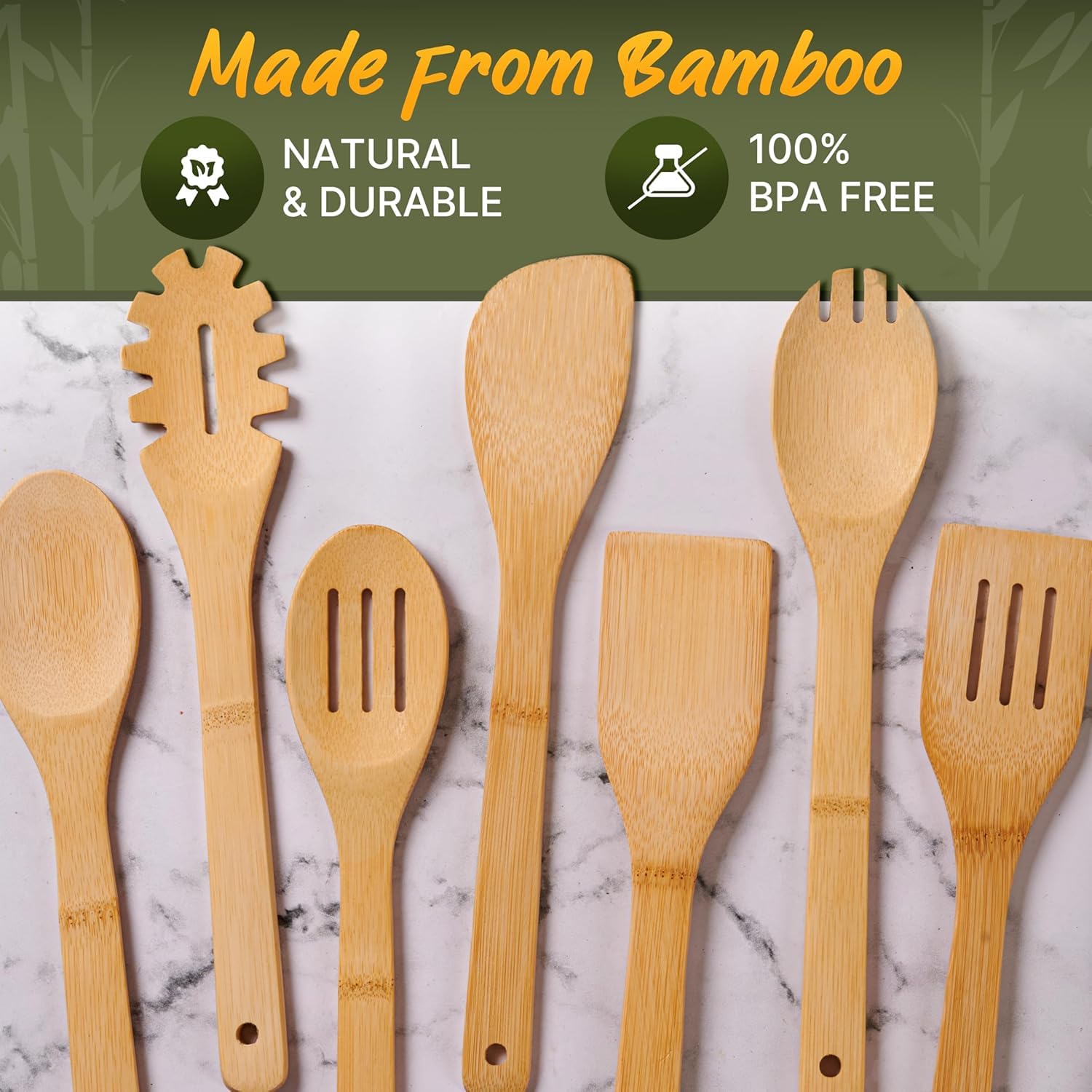Woodenhouse volteador de bambú, ligero y resistente para girar alimento