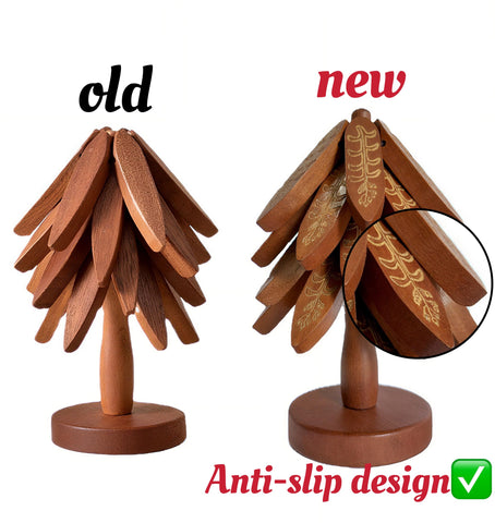 WoodenQueen salvamanteles antideslizantes con ranuras para evitar deslizamientos.