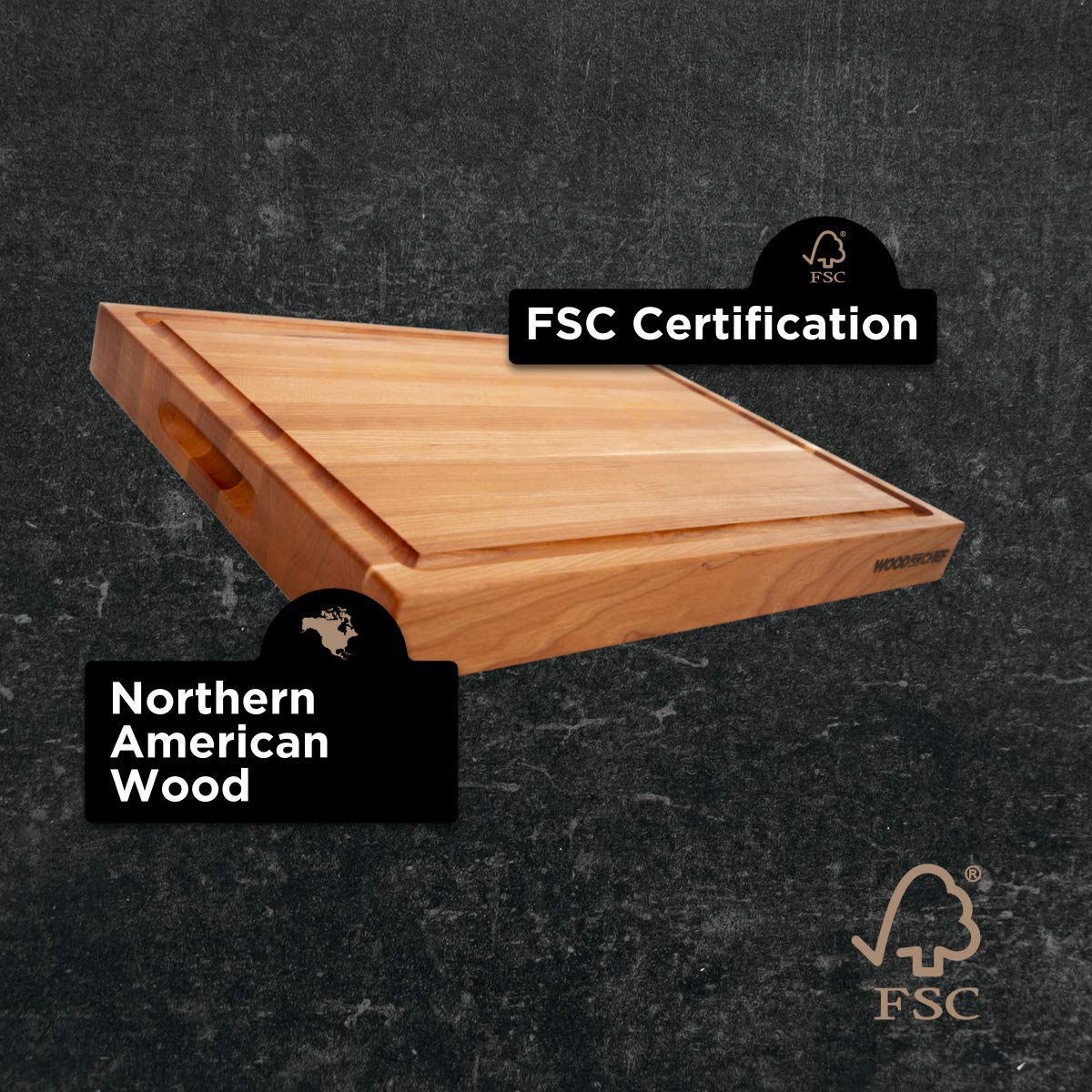 Tabla WoodForChef para servir quesos y embutidos con estilo