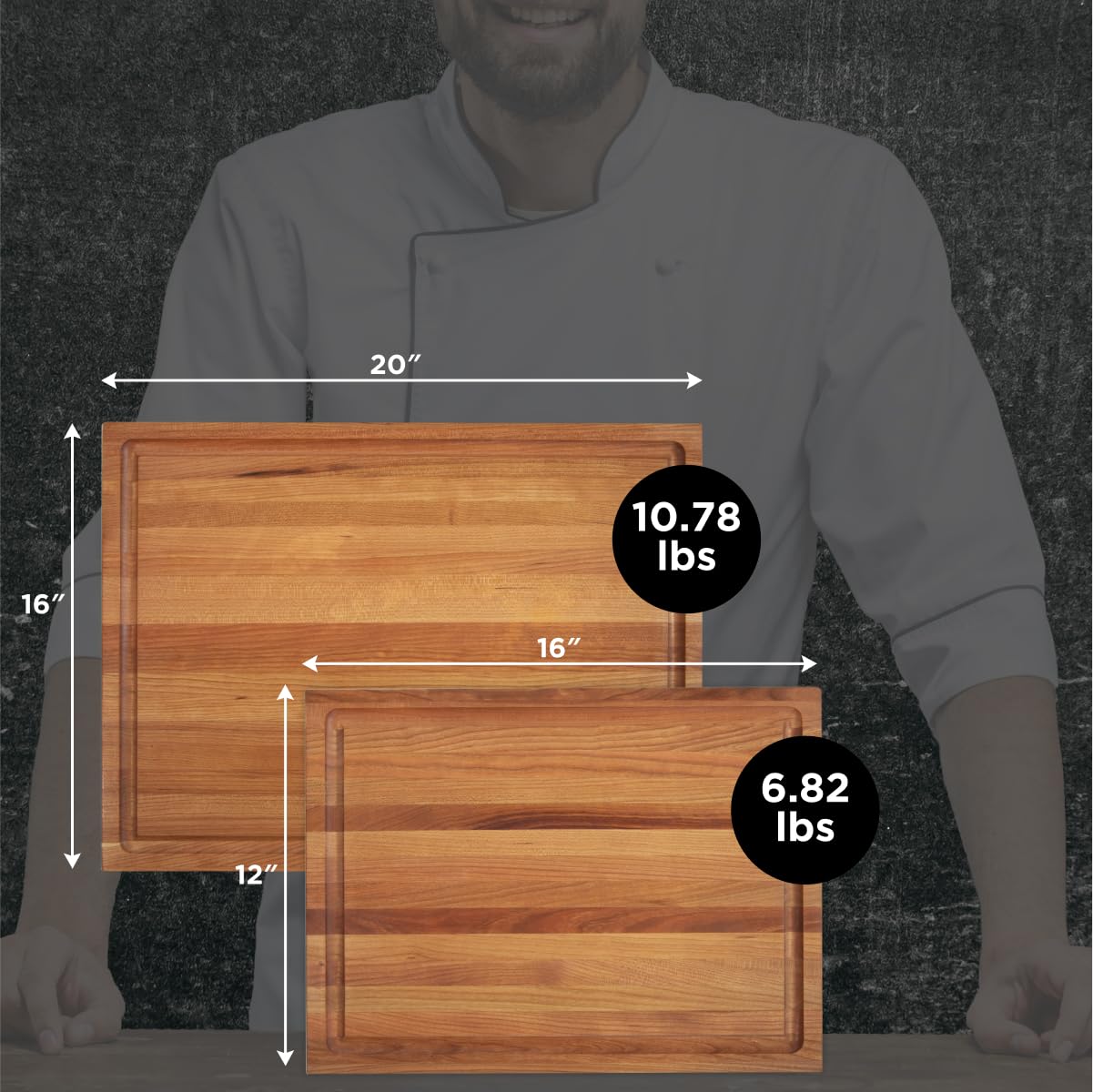 Tabla WoodForChef tacto suave y duradera para cortes repetidos