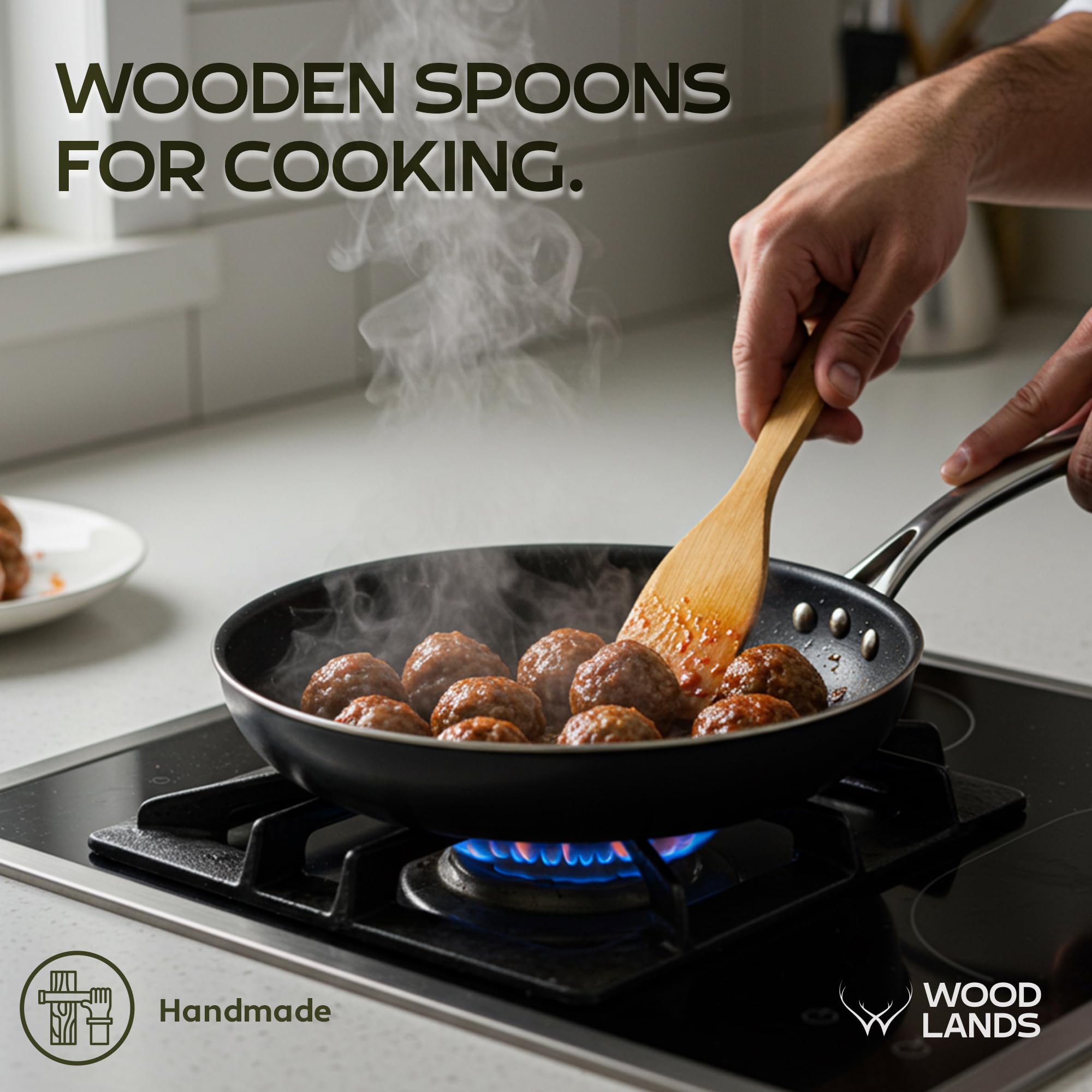 Utensilios con mango ergonómico WOODLANDS USA para mayor control