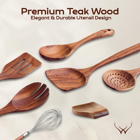 Espatula de teca Woodlands USA, suaviza la coccion y protege sartenes.