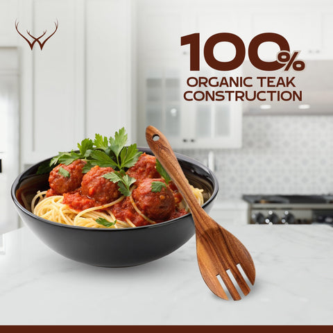 WOODLANDS USA cucharón de teca, excelente para caldos y salsas.
