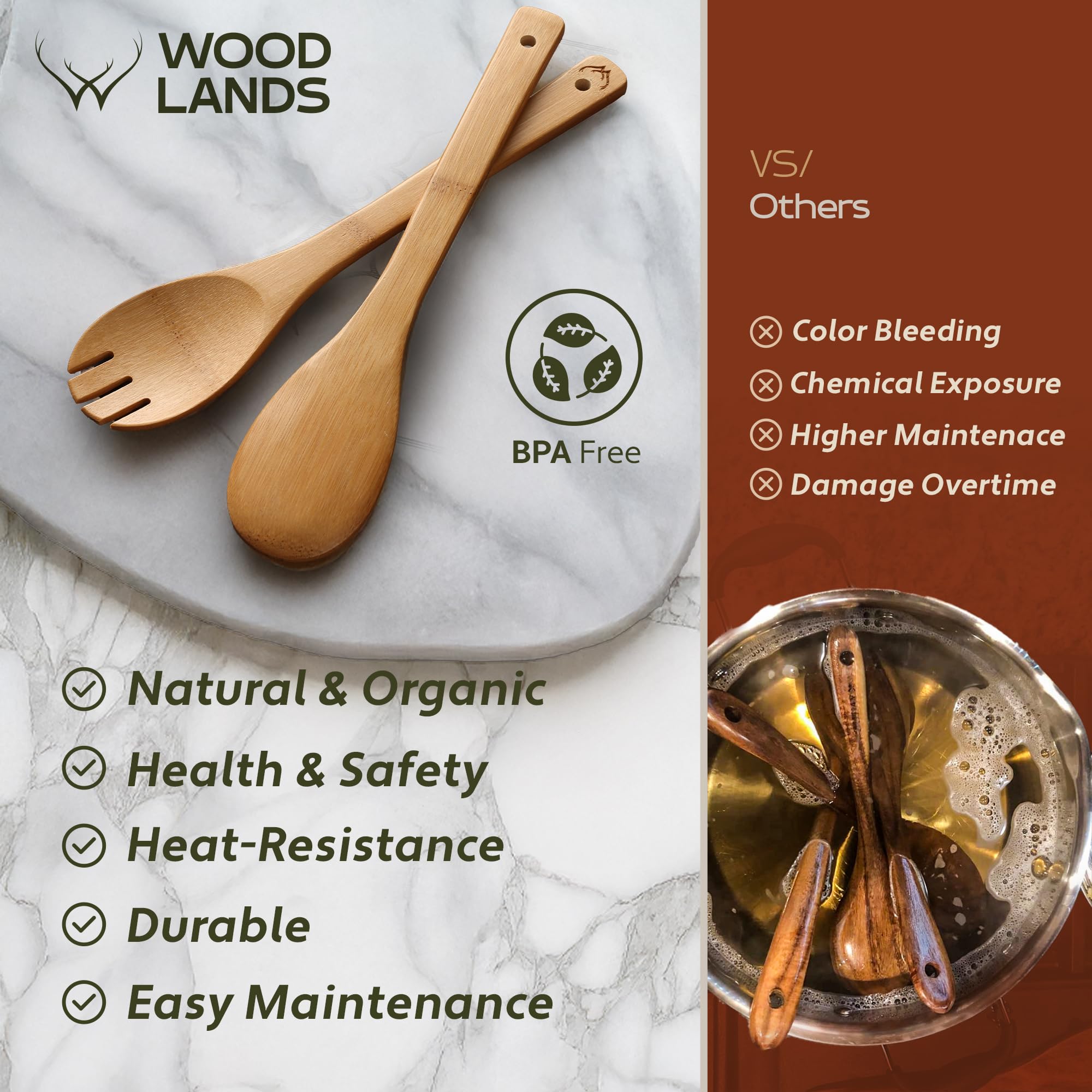Woodlands USA, utensilios de madera versátiles que se adaptan a todo estilo de cocina.