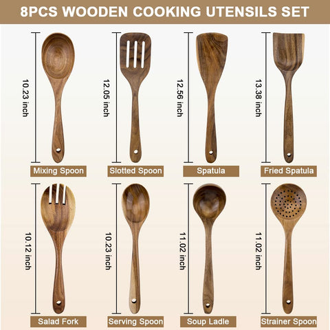 WOODme pala de teca para mezclar y voltear sin rayar