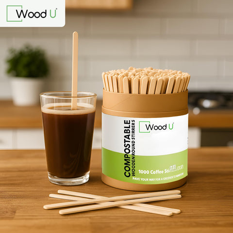 WoodU palitos con acabado natural, añaden estilo a cualquier bebida