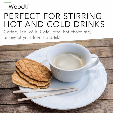 WoodU palitos con diseño ergonómico, facilita mezclar leche