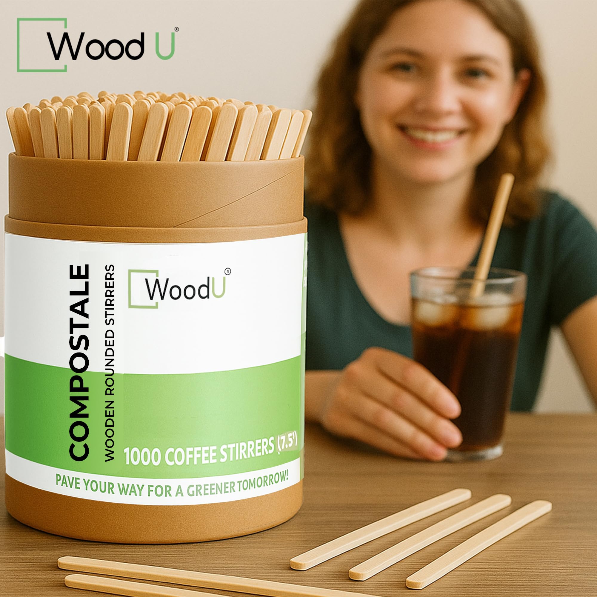 WoodU palitos para bebidas calientes y frías, solución práctica