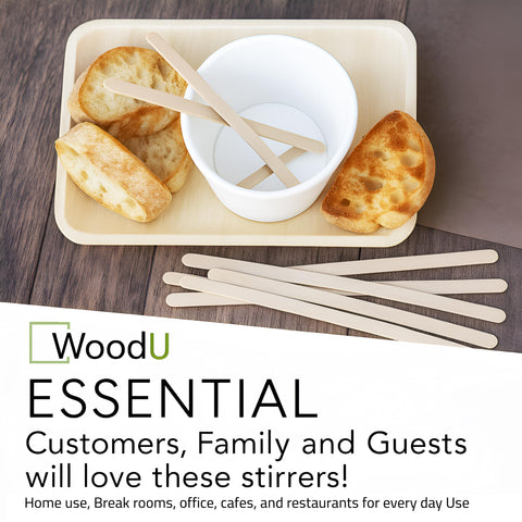 WoodU palitos multiuso, ideales para café, té y cócteles