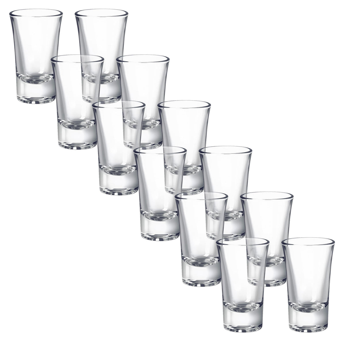 Vasos de chupito acrílicos Woofs Brothers, juego de 12, ideales para fiestas y dispensadores