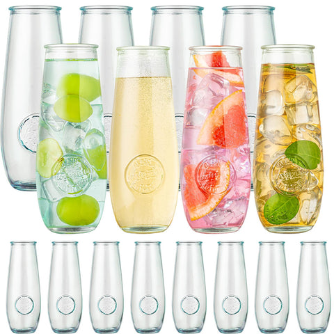 Copas de champagne sin tallo de wookgreat para brindis en 10 onzas.