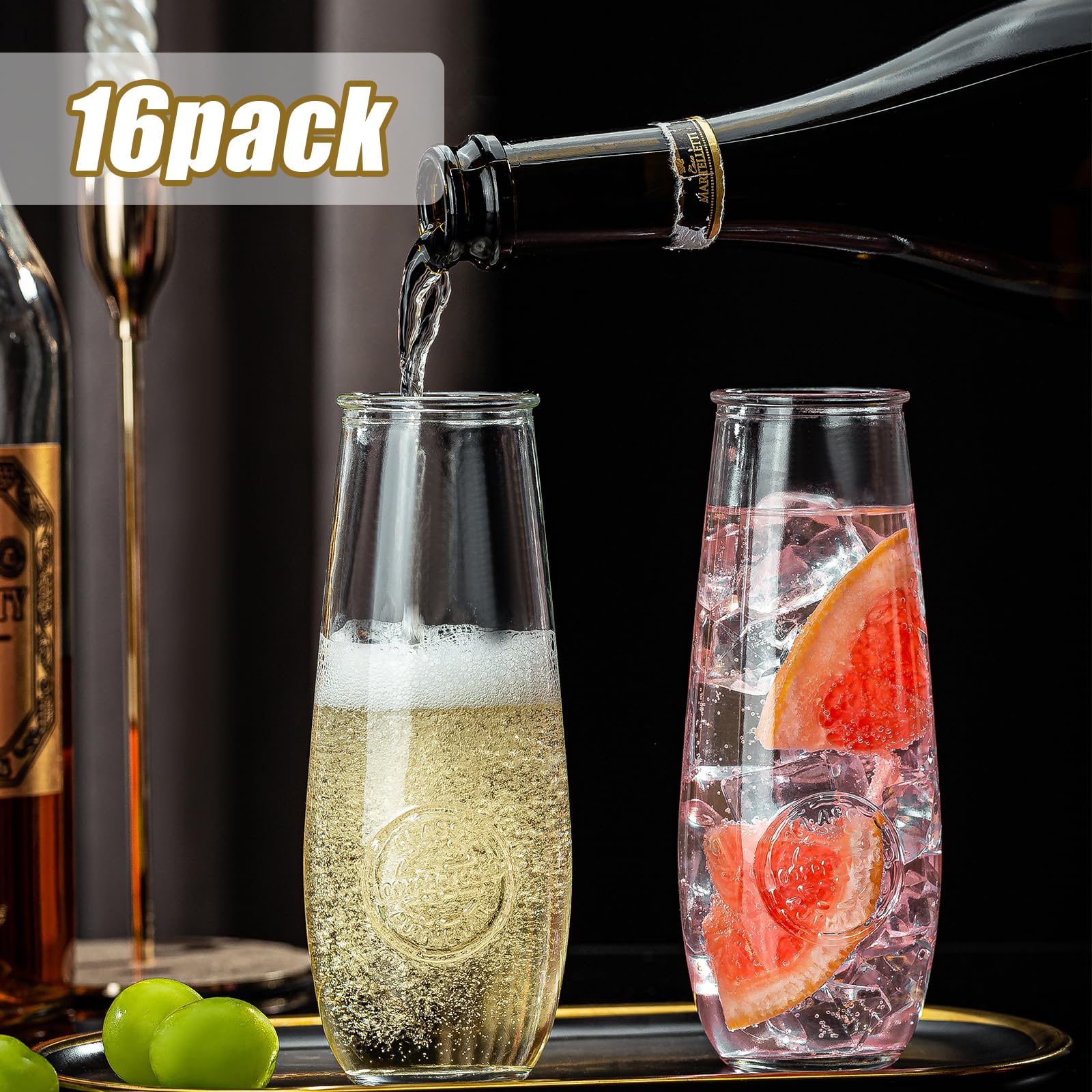 Copas para bodas y fiestas de wookgreat con diseño sin tallo.