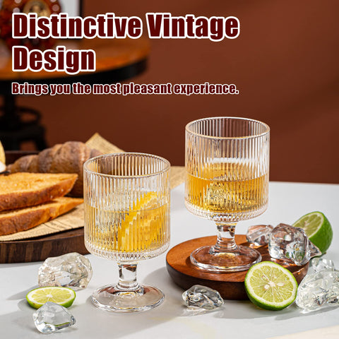 Vaso de cristal Wookgreat apto para lavavajillas y relieve decorativo