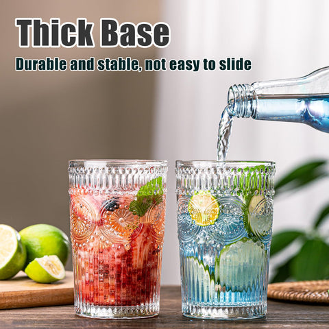 Vaso alto wookgreat de cristal recto, ideal para agua fría.
