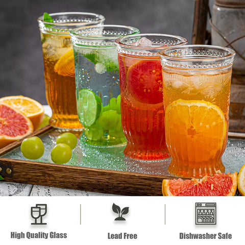 Vasos para bar en casa con relieve, brillo duradero, de wookgreat.