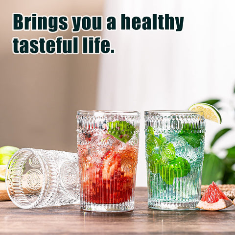 Vaso wookgreat para mojito en cristal transparente, ideal para refrescos.