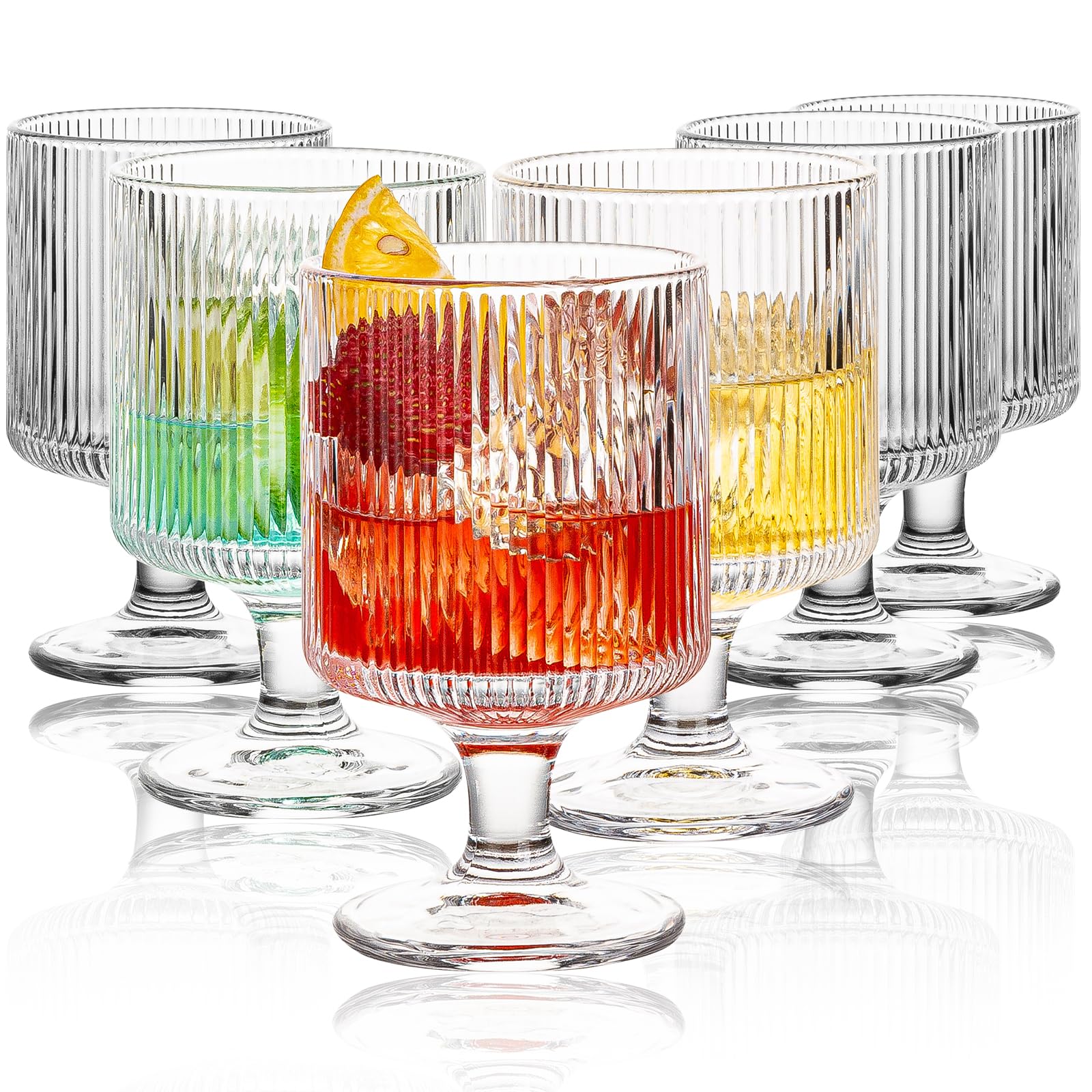 Copa de vino vintage Wookgreat con relieve origami para uso diario