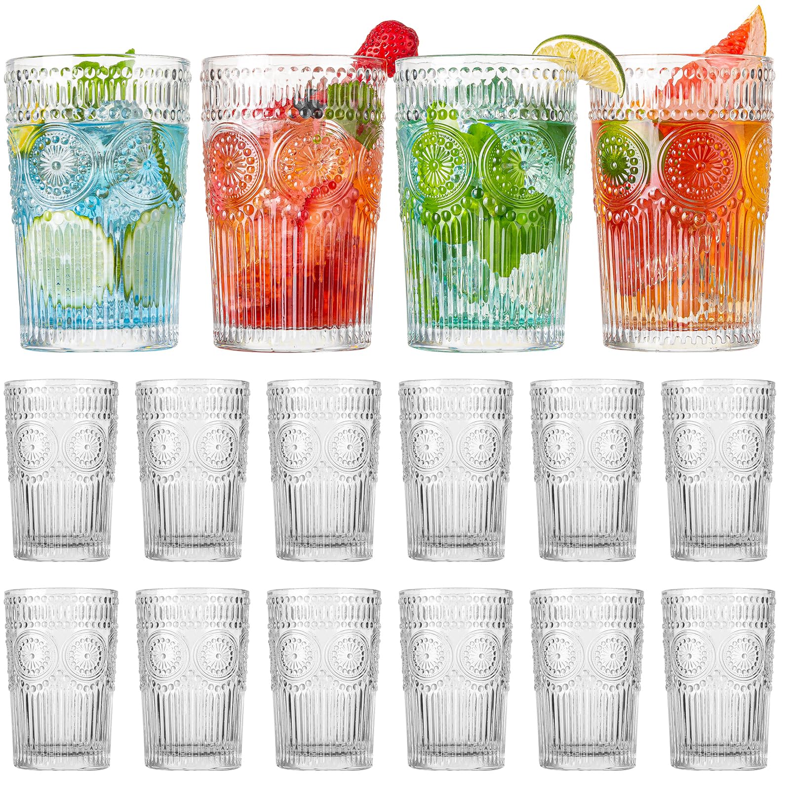 Vaso wookgreat vintage con relieve para bebidas con estilo.