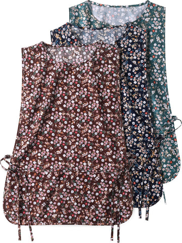 Delantal woonfond cobbler con floral vintage, perfecto para cocinar con estilo.