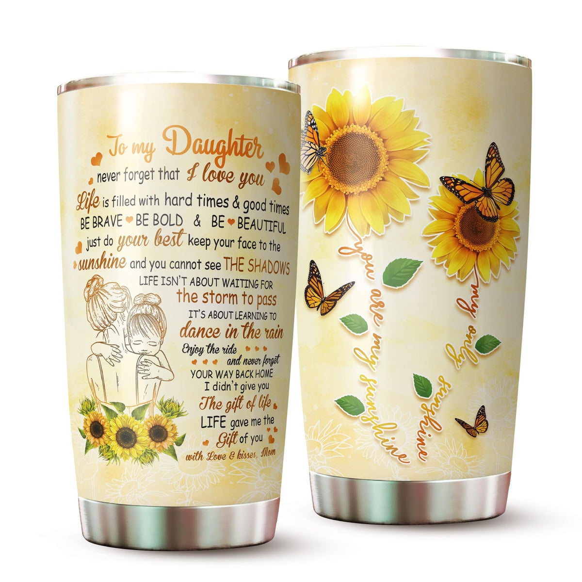 Woookoo vaso termo para hija con girasoles, ideal para empezar el día con energía