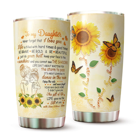 Woookoo vaso termo para hija con girasoles, ideal para empezar el día con energía