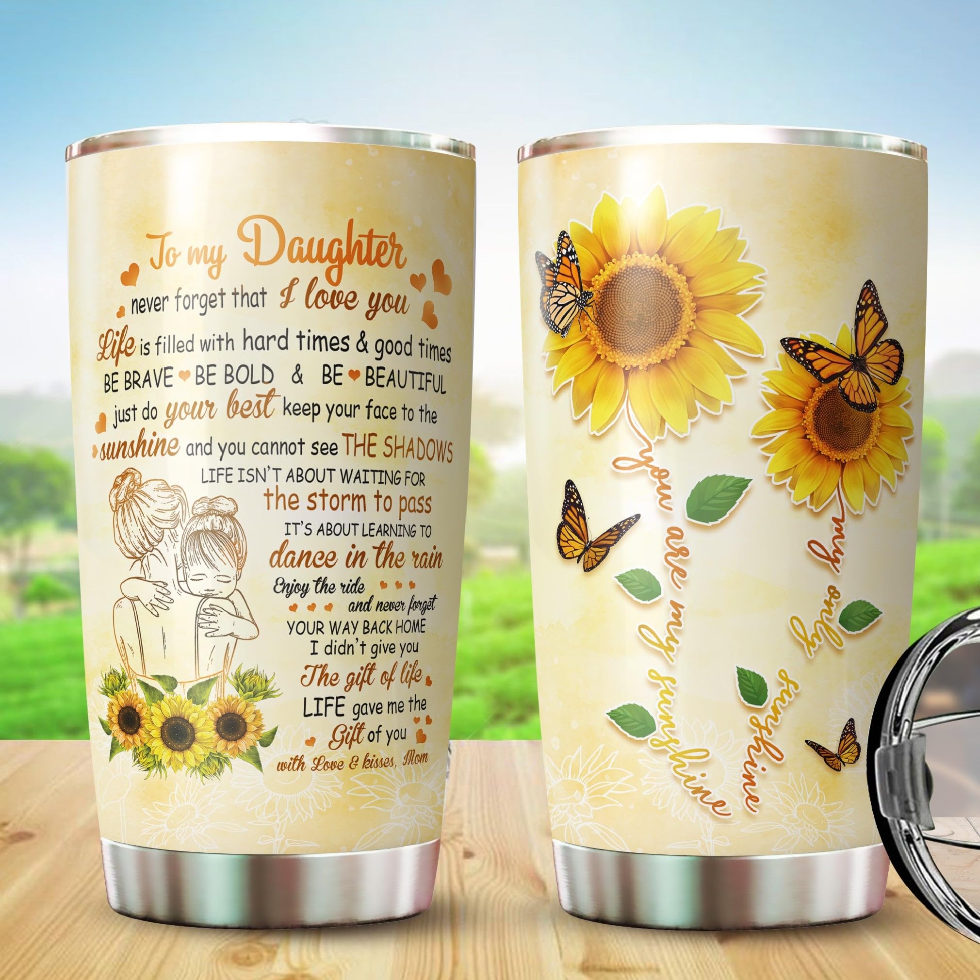 Woookoo vaso termo para hija, mensaje de amor, regalo emotivo