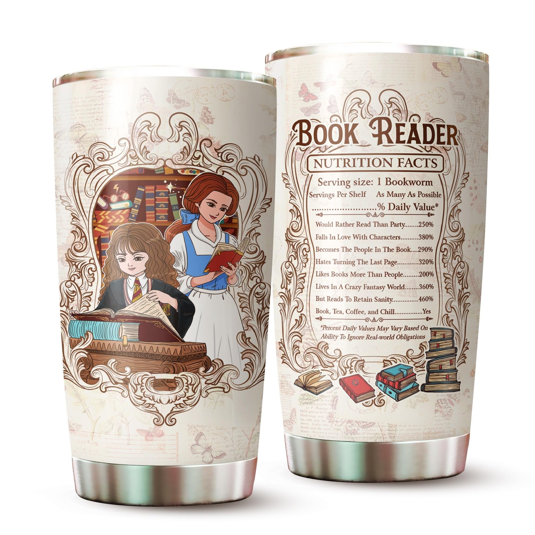 Taza WOOKOO para lectores, diseño cómodo y 20 oz de capacidad.