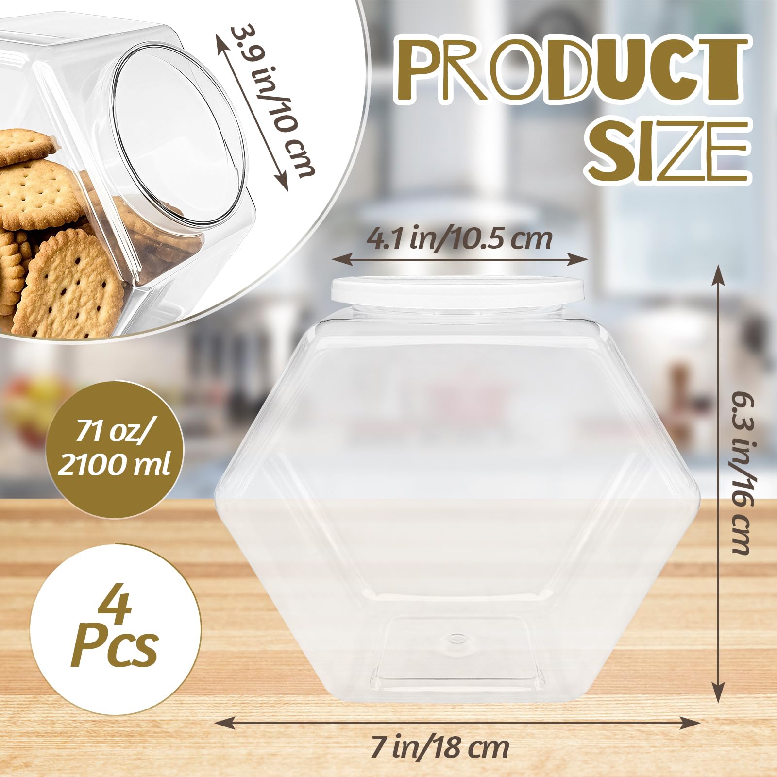 Woozettn frascos transparentes permiten ubicar dulces al instante y sin abrir.